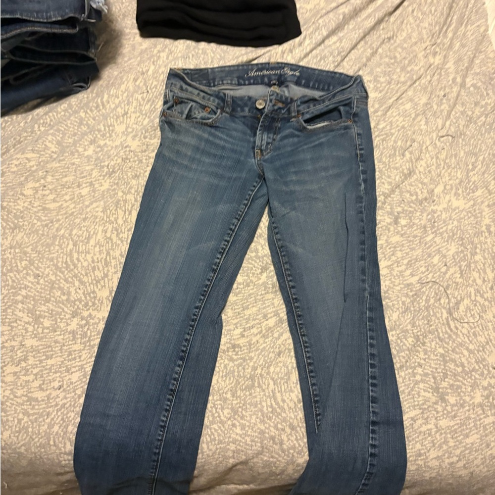 American Eagle Outfitters Women's Boyfriend Jeans - Medium Blue